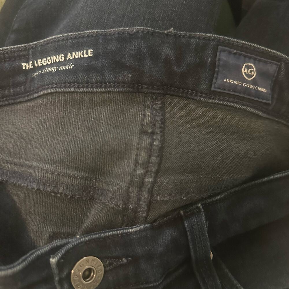 AG Adriano Goldschmied Dark Wash Stretch Low Rise Jeans Denim Pants Size 25R - Picture 7 of 10